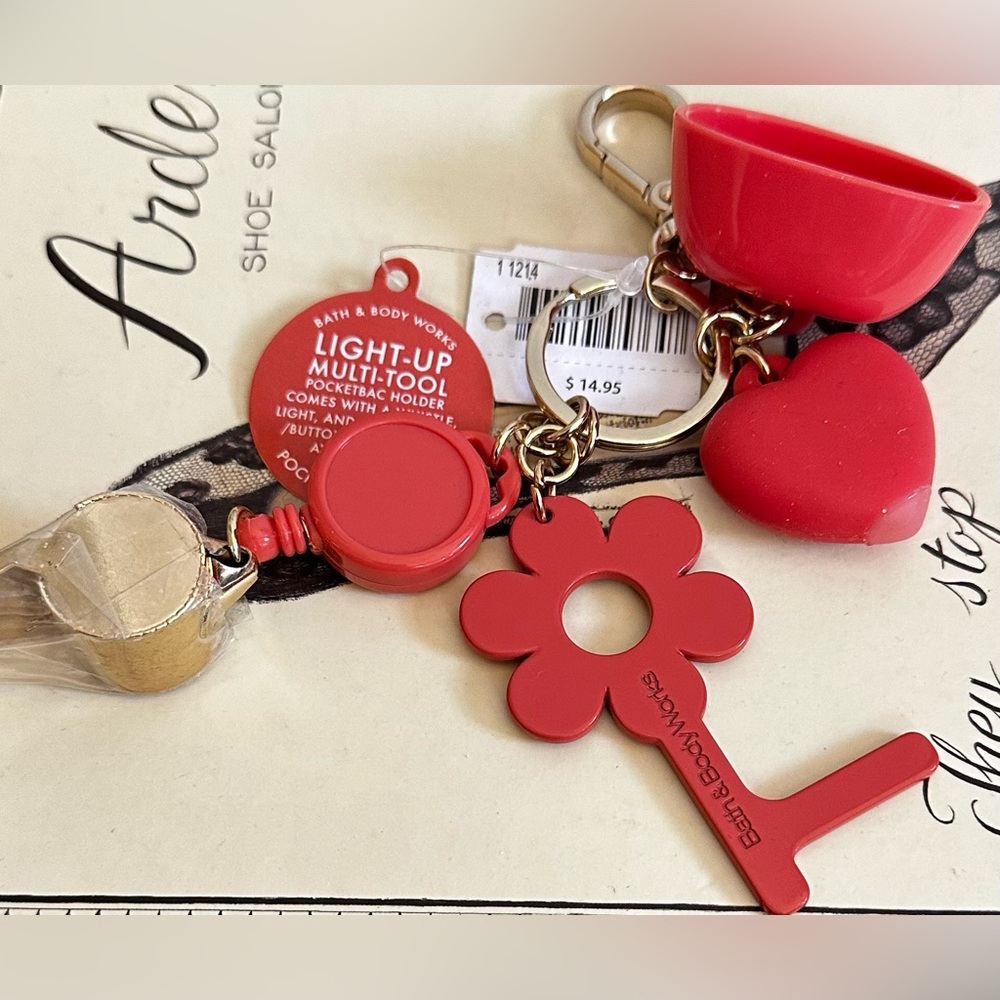 Bath & Body Works Orange Pocketbac Set with Flower and Heart